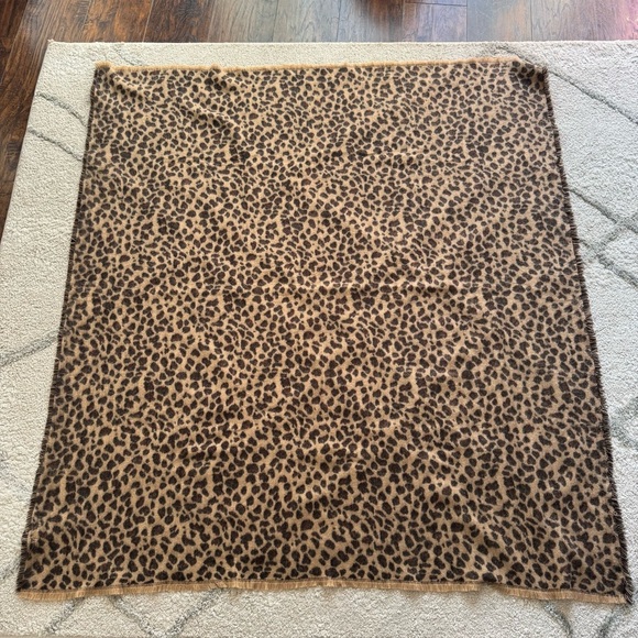 Zara leopard cheetah animal print blanket scarf throw - Picture 1 of 8